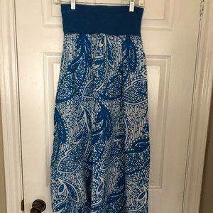 Club Monaco 2-in-1 Blue/White Maxi Skirt/Dress SzS